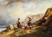 Lavandières au lac de montagne - Auguste Delacroix — artwork view