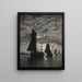 Winter Dawn on the Meuse - Auguste Henri Musin — framed artwork on a wall