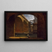 The bridge and the Notre-Dame pump seen from the quai de Gesvres - Auguste Jacques Régnier — framed artwork on a wall