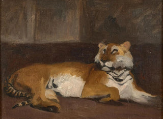 Reclining Tiger - Auguste Lançon — artwork view