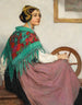 Study of a Breton Woman in Traditional Costume - Auguste Leroux — artwork view