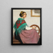 Study of a Breton Woman in Traditional Costume - Auguste Leroux — framed artwork on a wall