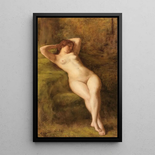 Nude Female Painting - Auguste Léveque — framed artwork on a wall