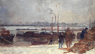 Auguste Louis Lepre - La Seine au quai dAusterlitz effet de neige.webp