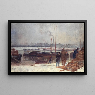 Auguste Louis Lepre - La Seine au quai dAusterlitz effet de neige.webp