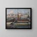 La Seine au quai de la Rape - Auguste Louis Lepère — framed artwork on a wall