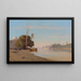 Mosque on the Nile banks - Auguste Louis Veillon — framed artwork on a wall