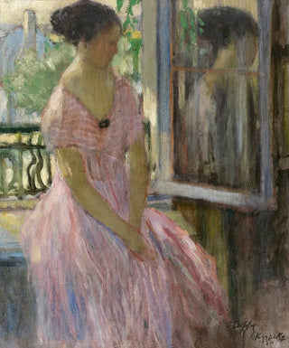 Woman at the Window - Auguste Oleffe — artwork view
