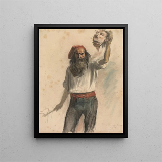 Un Bourreau An Executioner - Auguste Raffet — framed artwork on a wall