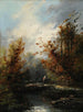 Landscape with watercourse and peasant - Auguste Rigon — artwork view