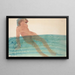 Woman bathing - Auguste Rodin — framed artwork on a wall