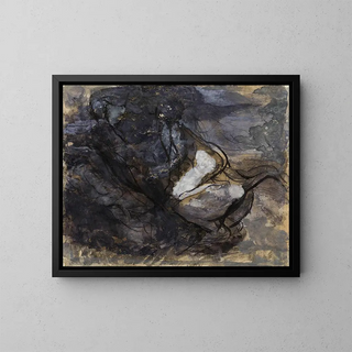 The Witches' Sabbath - Auguste Rodin — framed artwork on a wall