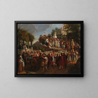 Procession - Auguste Roquemont — framed artwork on a wall