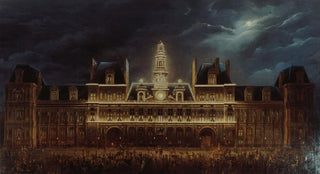 Illumination of the Town Hall for the King's Festival on May 1, 1847 - Auguste Roux — artwork view