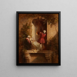 The concert - Auguste Serrure — framed artwork on a wall