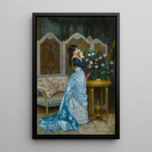 Reverie - Auguste Toulmouche — framed artwork on a wall