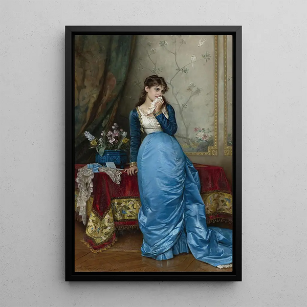 The Letter - Auguste Toulmouche — framed artwork on a wall
