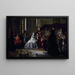 L'Empereur, l'Impératrice et le prince impérial visitant une salle d'asile à Fontainebleau - Auguste Victor Pluyette — framed artwork on a wall