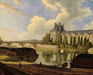Le pont Royal et le pavillon de Flore vus du quai Voltaire - Auguste Wynantz — artwork view