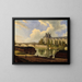 Le pont Royal et le pavillon de Flore vus du quai Voltaire - Auguste Wynantz — framed artwork on a wall