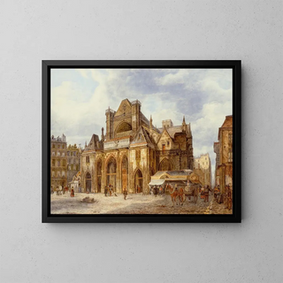 L'église de Saint-Germain-l'Auxerrois - Auguste Wynantz — framed artwork on a wall