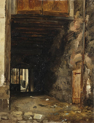 L'entrée d'une cour - Auguste Xavier Leprince — artwork view