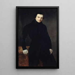 Portrait of Eugène Renduel 1798-1874 publisher - Auguste de Châtillon — framed artwork on a wall