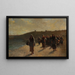 Return of the oyster gatherers - Augustin Feyen-Perrin — framed artwork on a wall