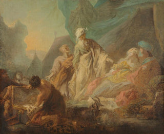 Laban searching for his stolen gods - Augustin de Saint-Aubin — artwork view