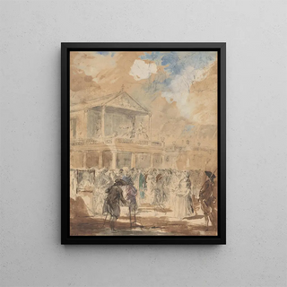 Parade - Augustin de Saint-Aubin — framed artwork on a wall
