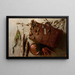 Basket of Straw with Fish - Augusto Ferri — framed artwork on a wall