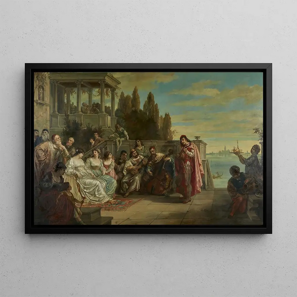 The Venetian Festival - Augusto Wolf — framed artwork on a wall