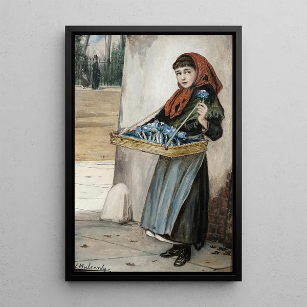 Reproduction of the painting A Glimpse of a Potential Buyer - Augustus Edwin Mulready