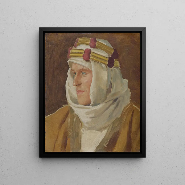 Colonel Thomas Edward Lawrence - Augustus John — framed artwork on a wall