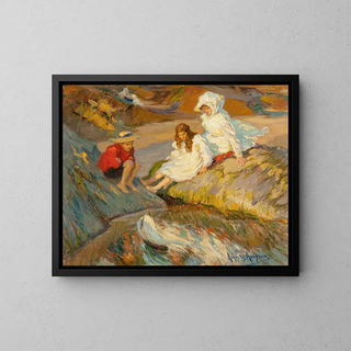The little sailboat - Augustus Koopman — framed artwork on a wall