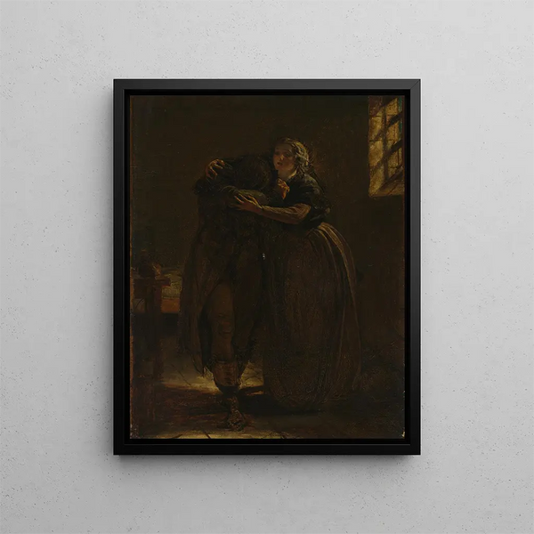 Study for Come Rest in This Breast, My Dear Afflicted - Augustus Leopold Egg — framed artwork on a wall