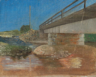Sketch of a landscape with a bridge - Aurel Ballo — artwork view