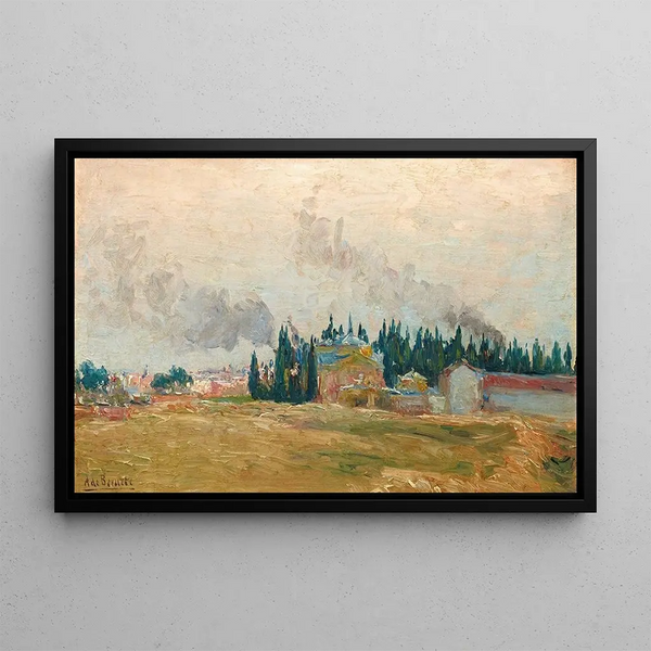 Environs of Madrid - Aureliano de Beruete — framed artwork on a wall