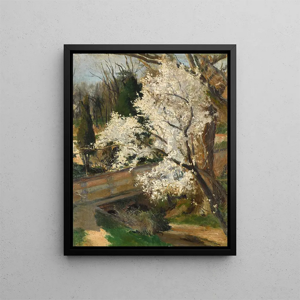 Spring Flower Painting - Aureliano de Beruete — framed artwork on a wall