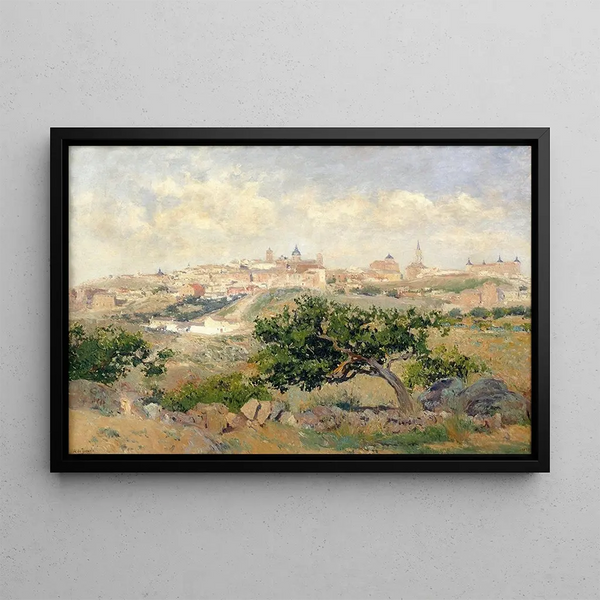 View of Toledo - Aureliano de Beruete — framed artwork on a wall