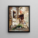 Playing on the stairs of an Italian villa - Aurelio Tiratelli — framed artwork on a wall