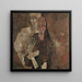 Auto-vision II painting death and man - Egon Schiele — framed artwork on a wall