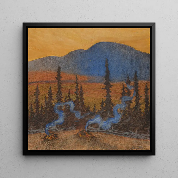 Autumn at Indalsliden - Helmer Osslund — framed artwork on a wall