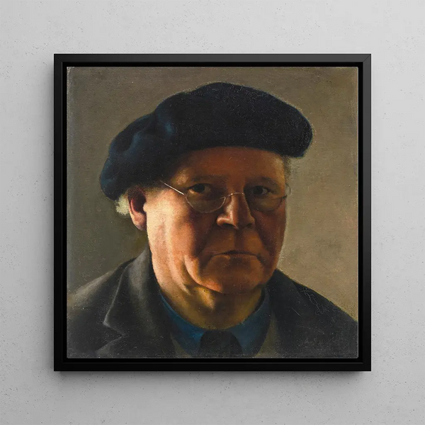 Self-portrait Painting - Arthur Segal — framed artwork on a wall