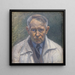 Self-portrait Painting - Karl Schou — framed artwork on a wall