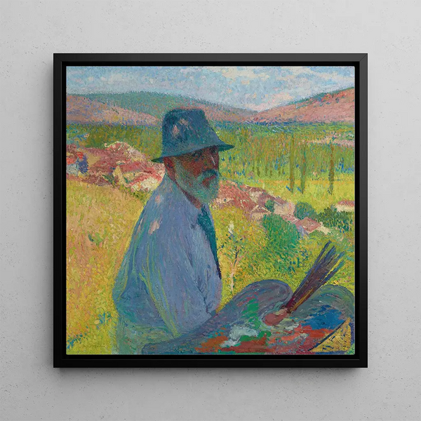 Self-portrait La Bastide du Vert - Henri Martin — framed artwork on a wall