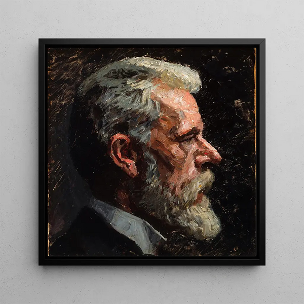 Self-portrait - Laurits Tuxen — framed artwork on a wall