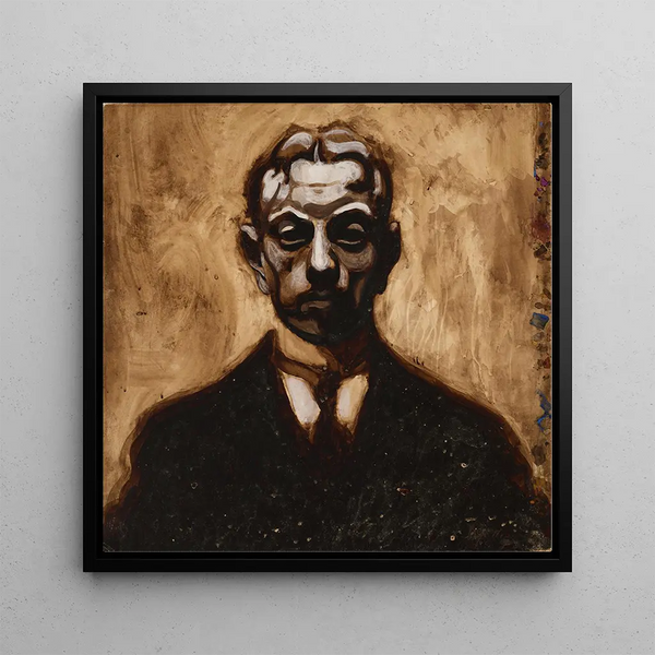 Self-portrait Painting - Leon Spilliaert — framed artwork on a wall