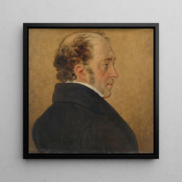 Self-portrait - Mattheus Ignatius van Bree — framed artwork on a wall