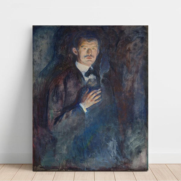 Reproduction of the painting Self-portrait with cigarette - Edvard Munch